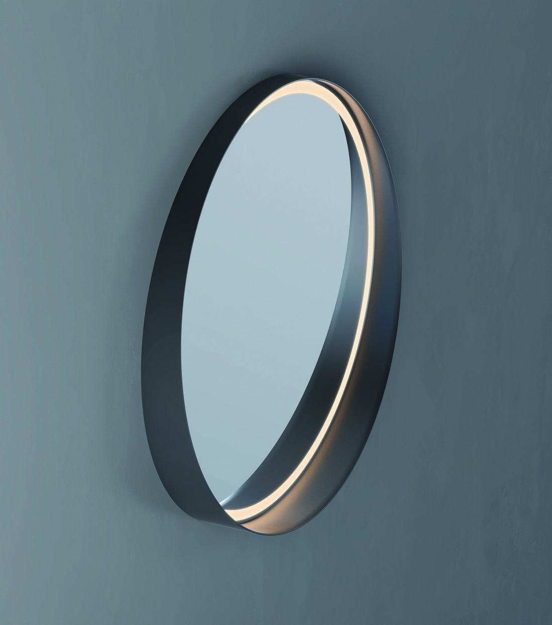 Columbia 60 Round LED Mirror w/ Shelf