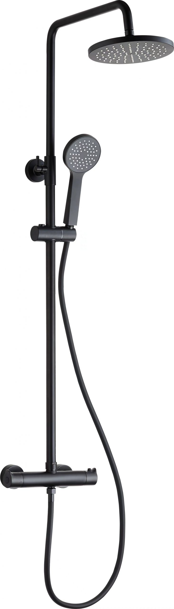 Kenya Dual Outlet Thermostatic Shower Black