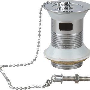 Basin Waste Plug & Chain (Slotted)