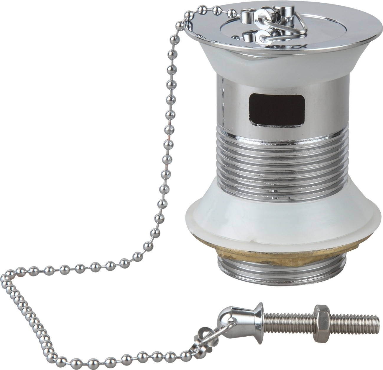 Basin Waste Plug & Chain (Slotted)